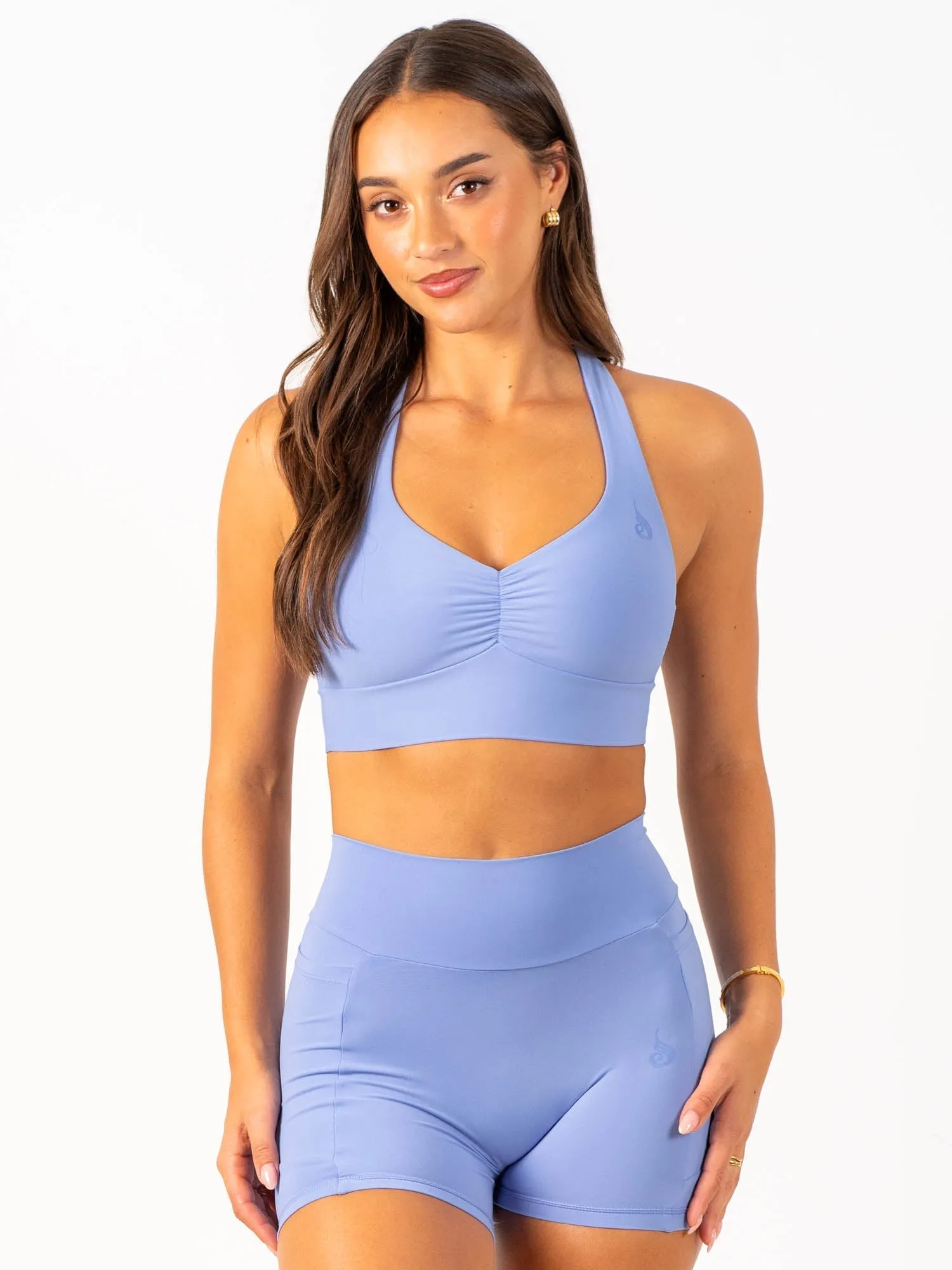 NKD Scrunch Halter Bra - Dreamy Blue Secure Comfort