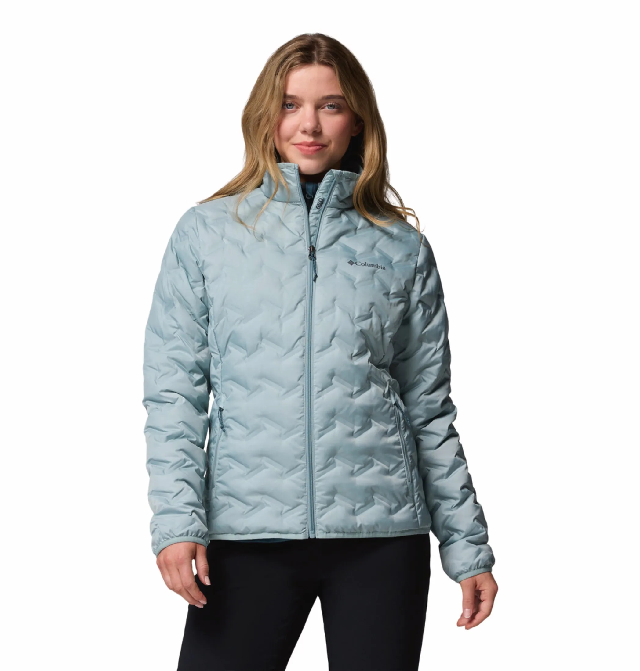 Columbia Women Blue HEAT SEAL Delta Ridge II Down Jacket Express