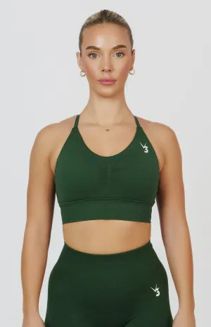 Tempo Seamless Multi-Way Sports Bra - Hunter Green defensive role