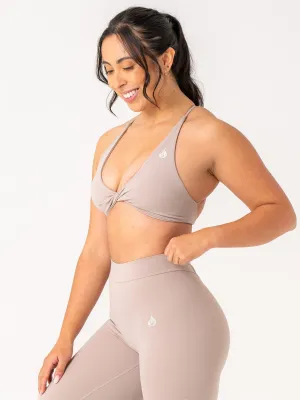 Different sizes seams NKD Twist Sports Bra - Taupe