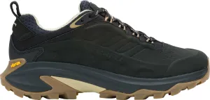 Merrell Moab Speed 2 Leather Waterproof Womens Walking Shoes - Black Padded Tongue