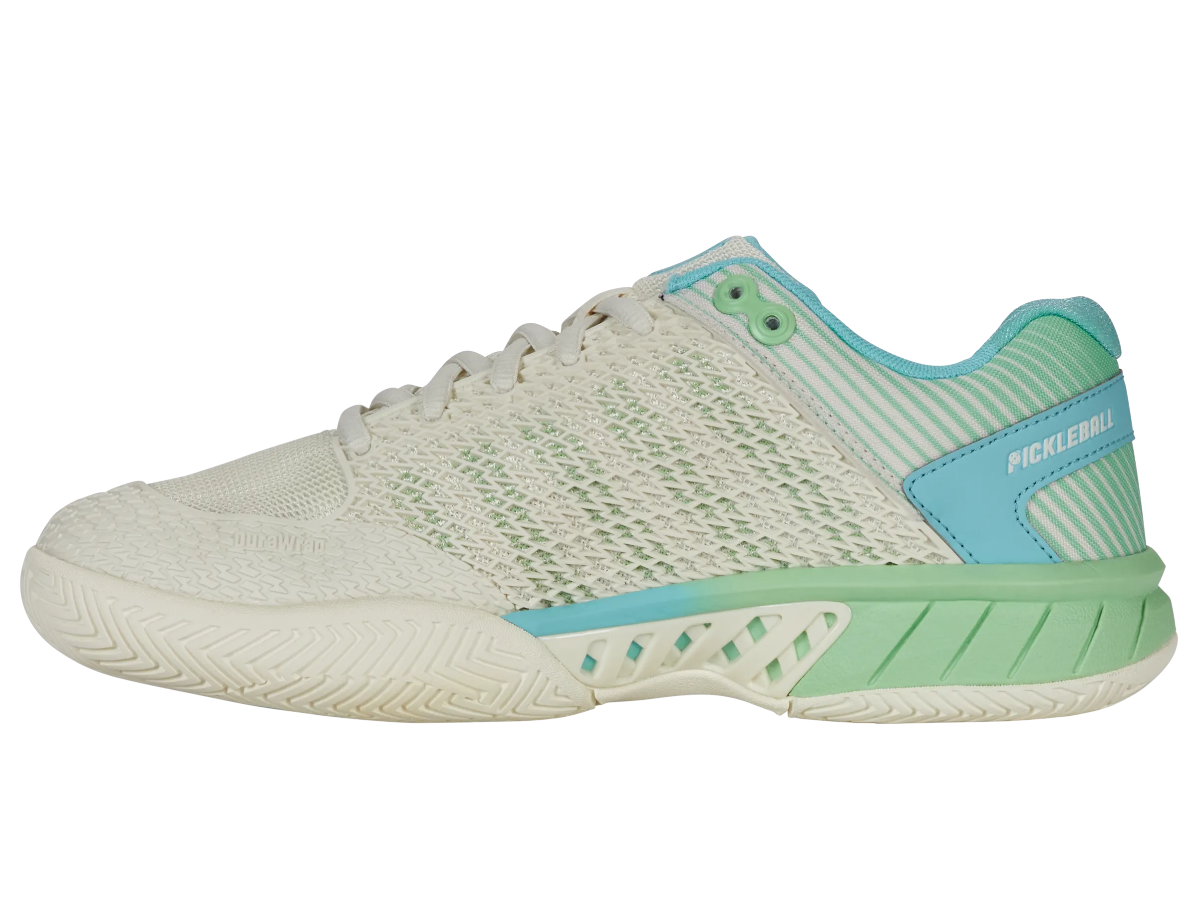 Cushioned Midsole Comfortable Footbed 96563-258-M | EXPRESS LIGHT PICKLEBALL | EGRET/PATINA GREEN