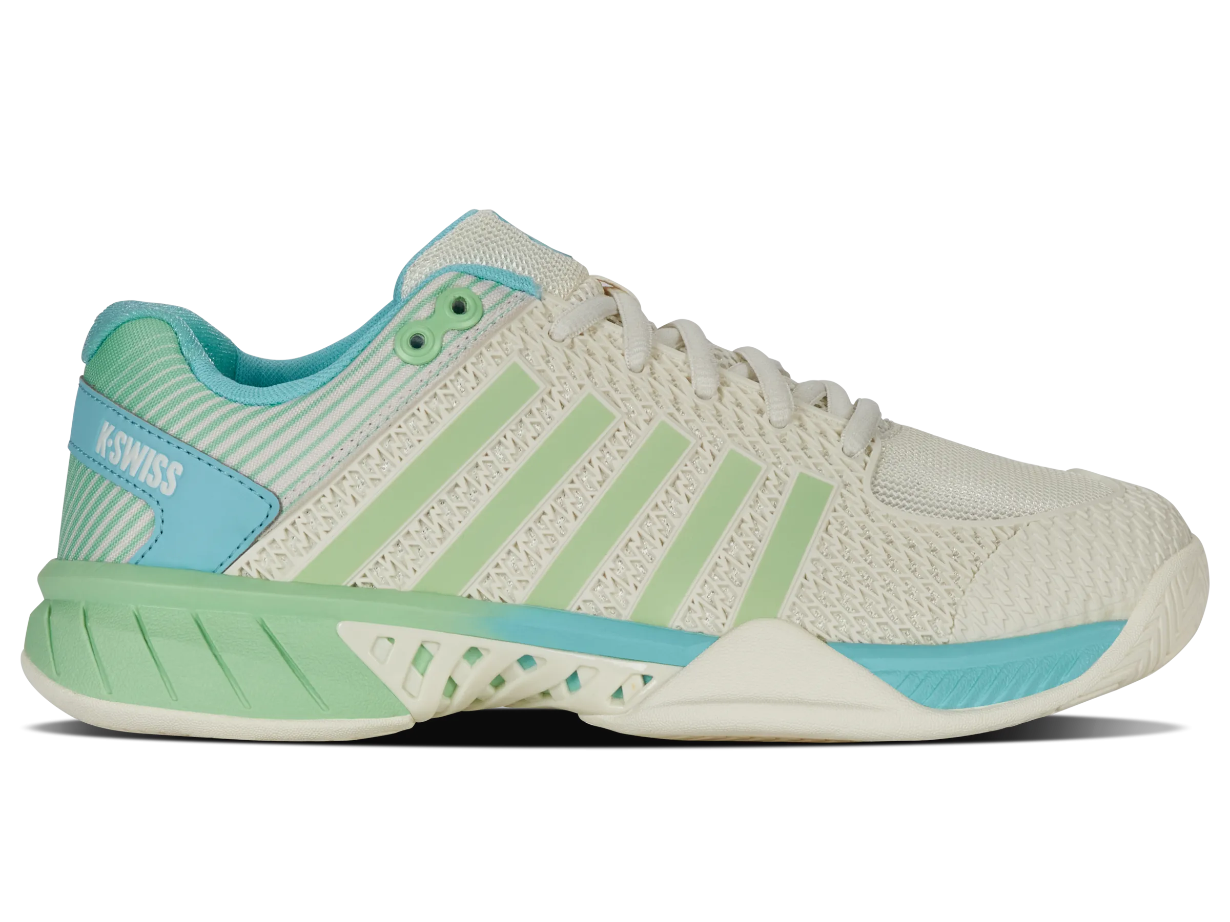 Breathable Lining Lace   Up Design 96563-258-M | EXPRESS LIGHT PICKLEBALL | EGRET/PATINA GREEN