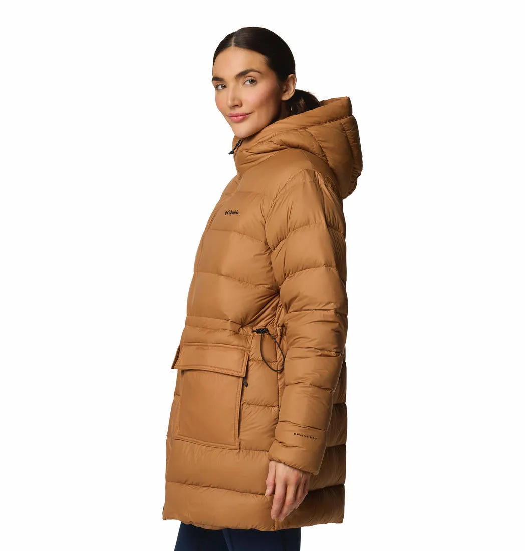 Stretch Comfort snap-up Columbia Women Brown Harmony Falls Mid Down Jacket