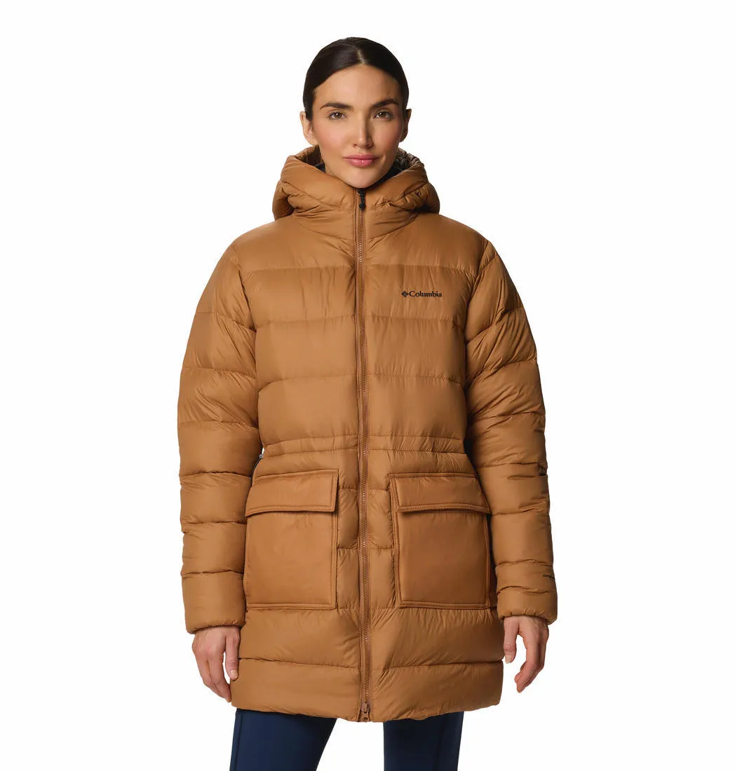 Insulated Jacket Columbia Women Brown Harmony Falls Mid Down Jacket