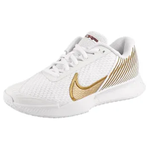 Silicone Grip Strips Anti Bacterial Nike Women's Air Zoom Vapor Pro 2 - Wimbledon - White/Metallic Gold Grain
