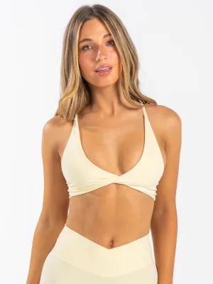 NKD Twist Sports Bra - Lemon Drop Elegant