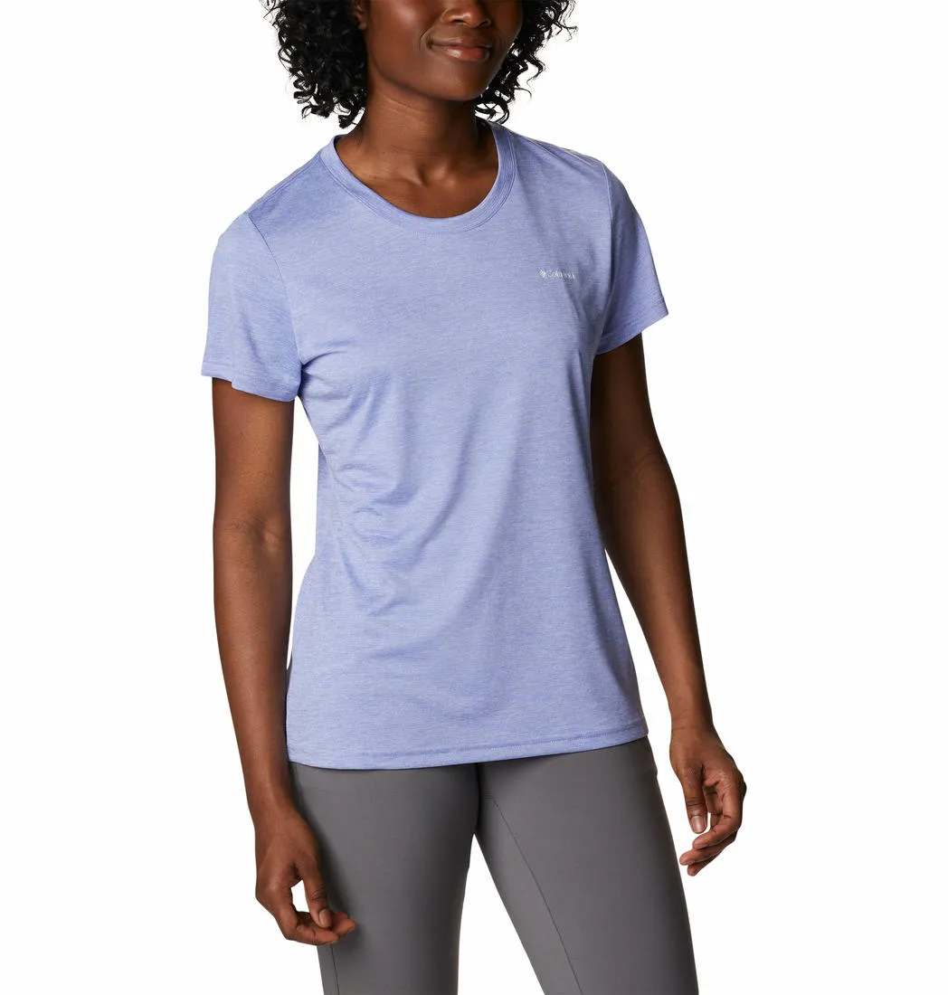 Columbia Women Purple Columbia Hike SS Crew Pocket Design Men's