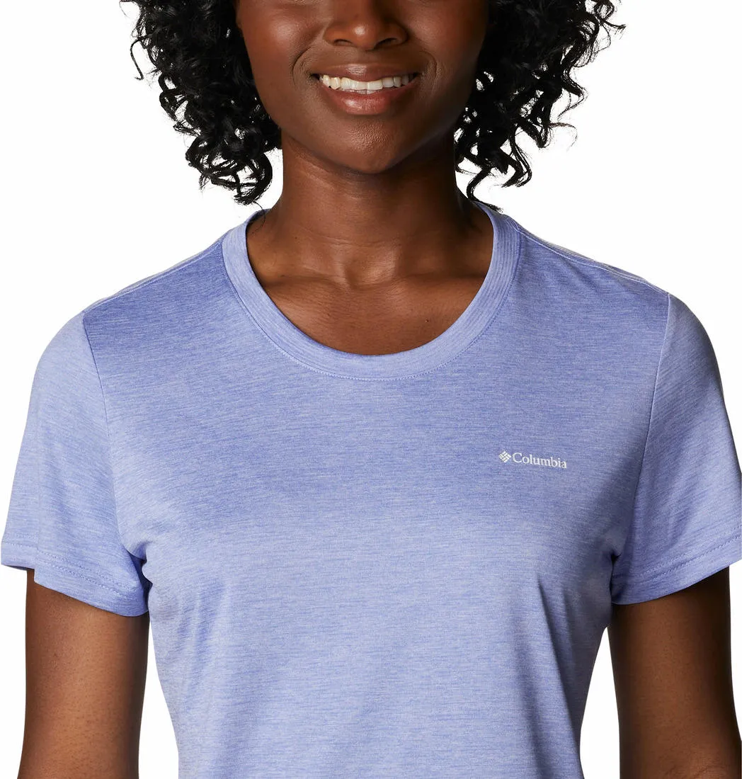 Columbia Women Purple Columbia Hike SS Crew Movie Night Short sleeved breeziness