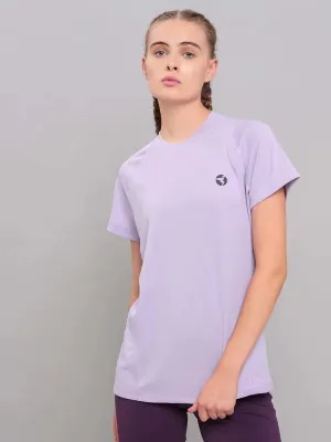 Women Solid Slim Fit Crew Neck T-shirt with TECHNO COOL  Chilly Comfort Wear