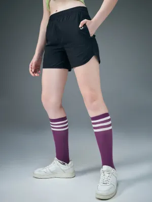 Women Solid Regular Fit Shorts with TS FLEXI school clothing