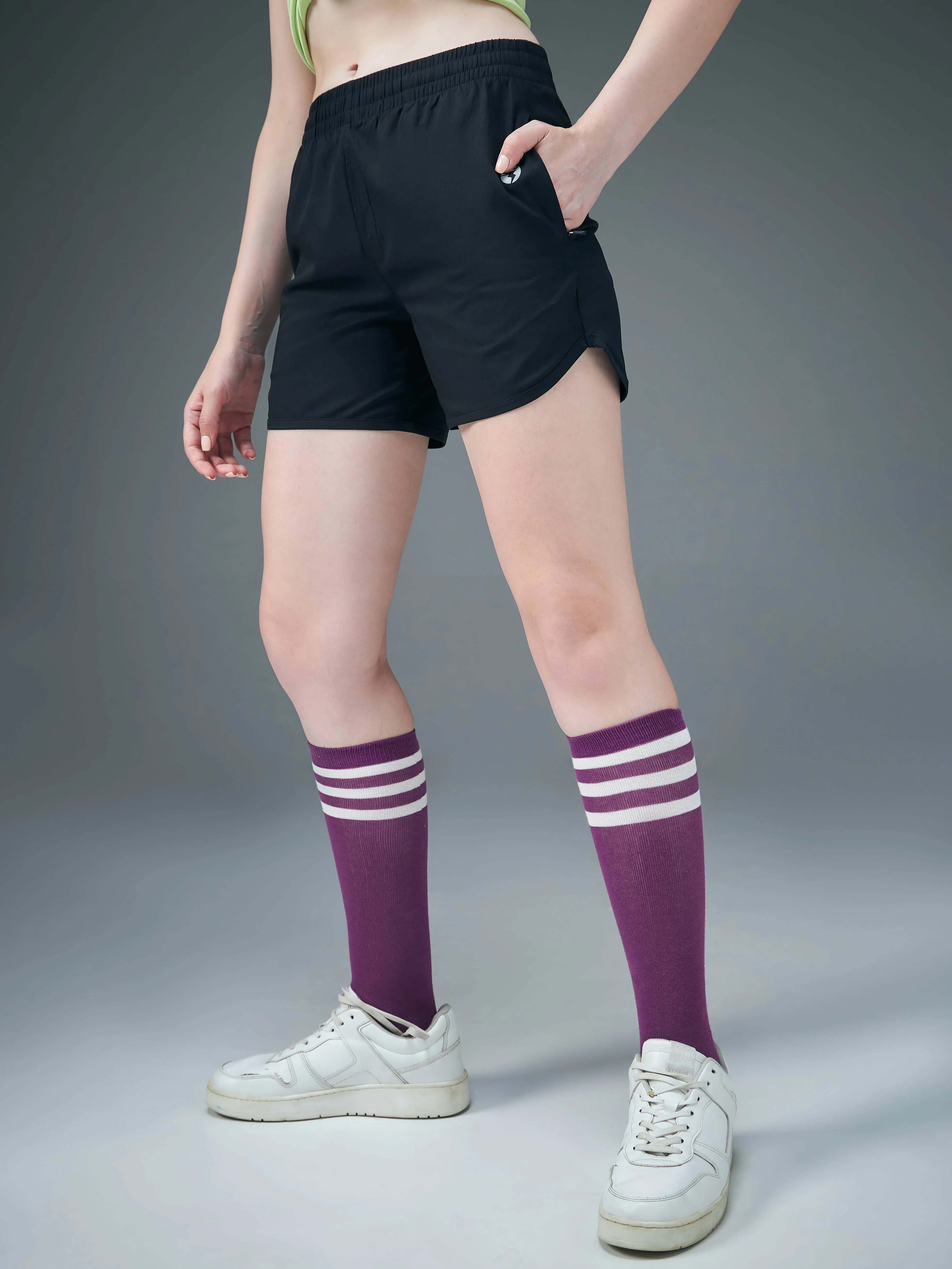 Chafe Free Edging Women Solid Regular Fit Shorts with TS FLEXI