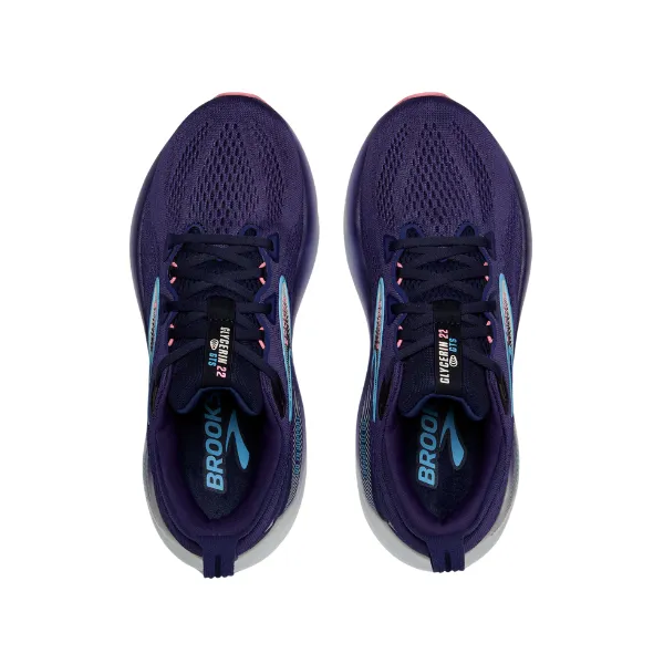 Fast Running forest - climate shoes Brooks Women's Glycerin GTS 22 Wide Blue/White