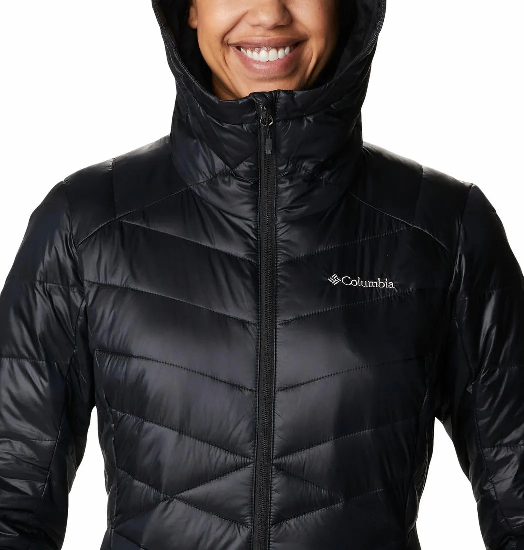 Columbia Women Black Joy Peak Hooded Jacket Weightless Construction Job