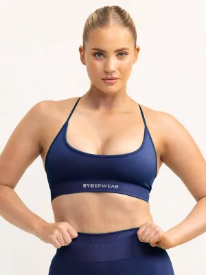 Lift 2.0 Seamless Sports Bra - Navy Triple stitching Comfortable Underwire