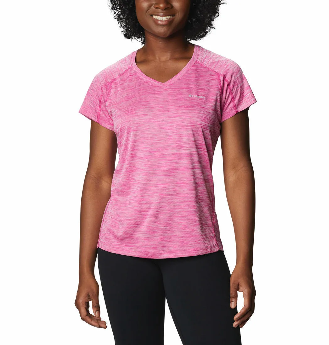 Playful Prints Light Fit Wear Columbia Women Red Zero Rules Short Sleeve Shirt (Sun Protection)