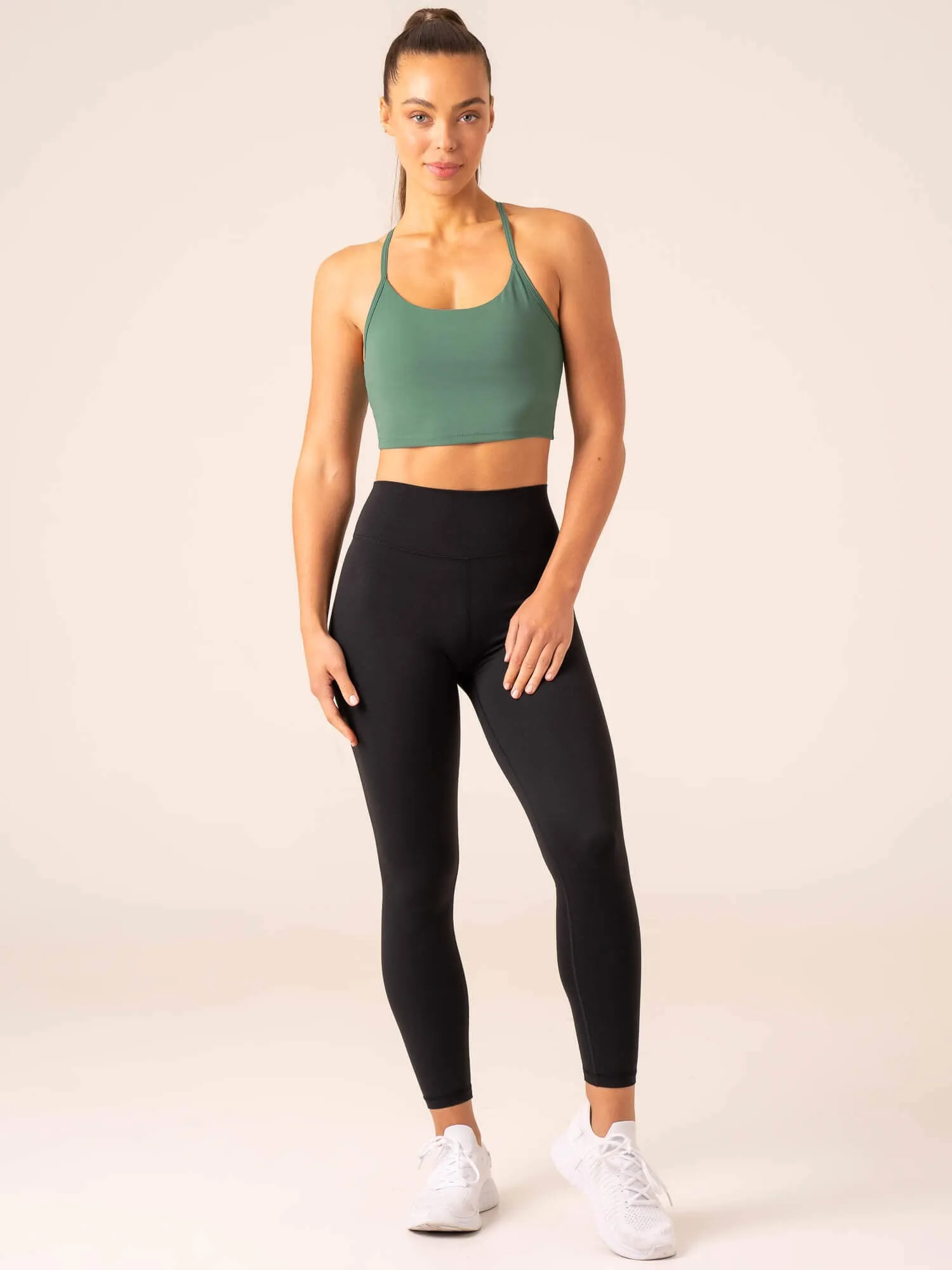 Embody Compression Tank Bra - Dark Green All Day Wear Comfort Flex Foam Inserts