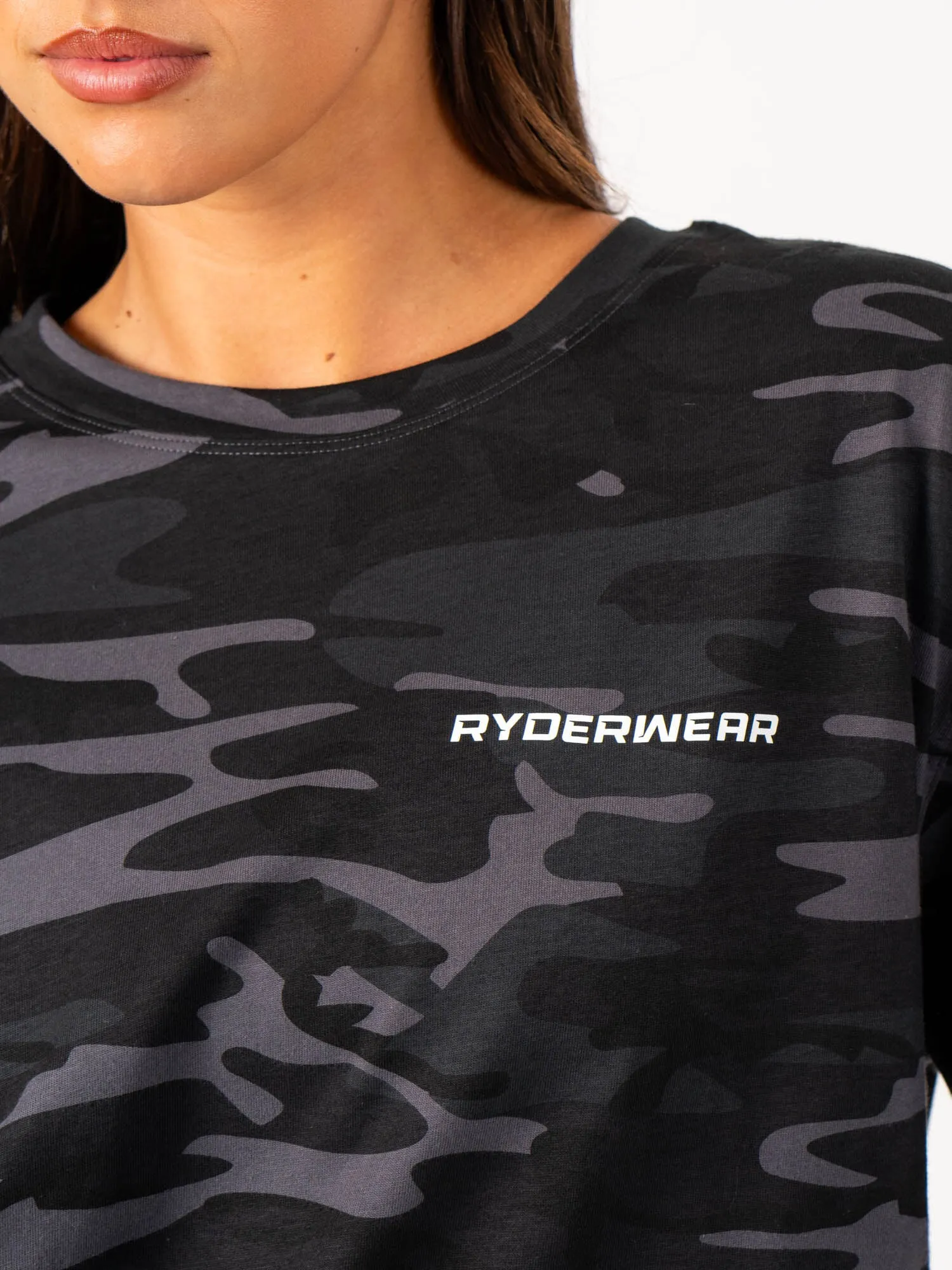 VintageWash Energy Oversized T-Shirt - Black Camo