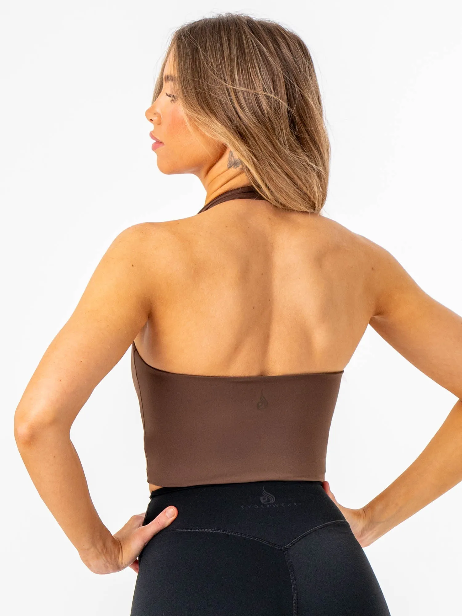 NKD Halter Tank - Chocolate Soft Cotton