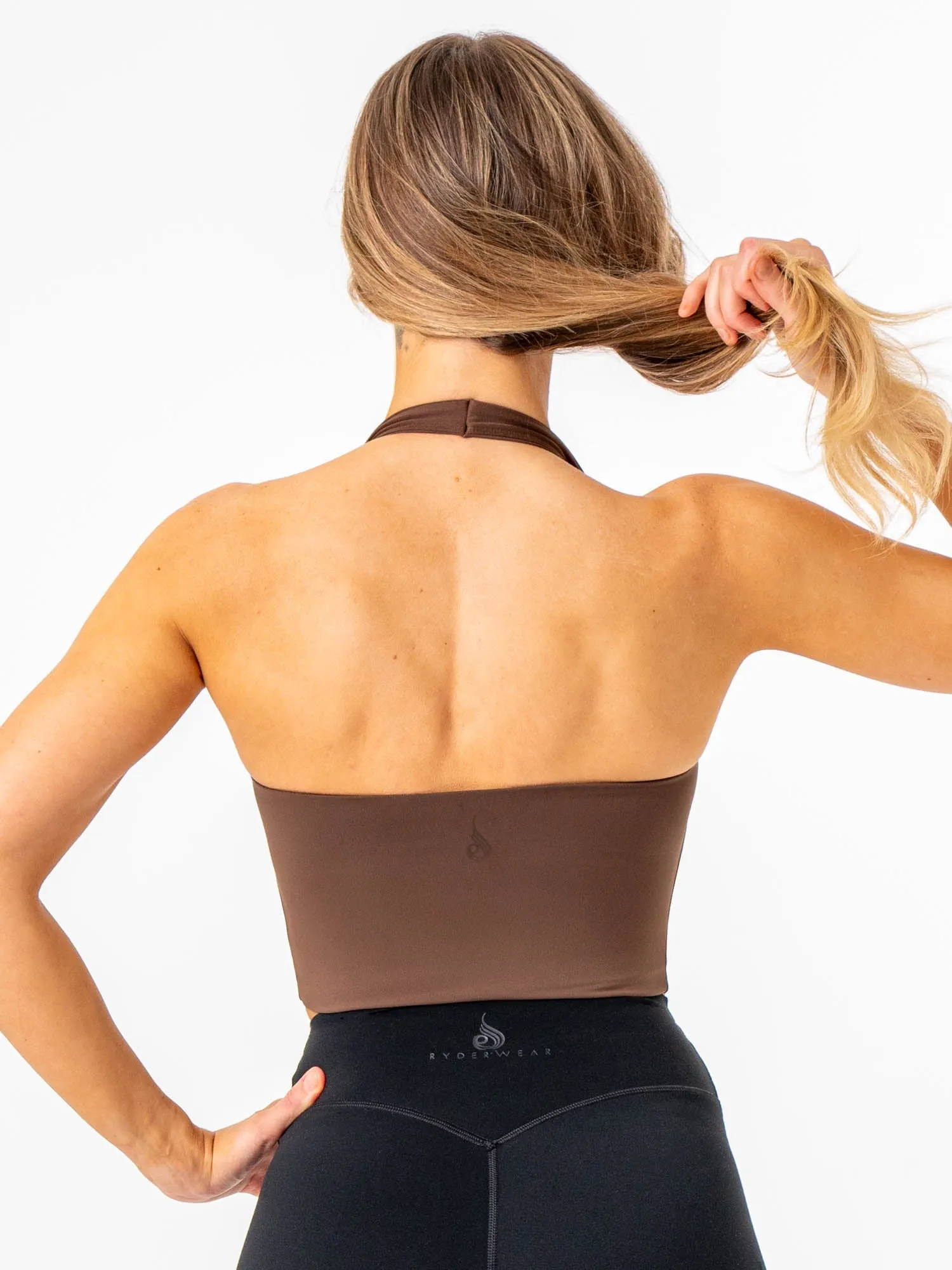 Low-intensity workouts NKD Halter Tank - Chocolate