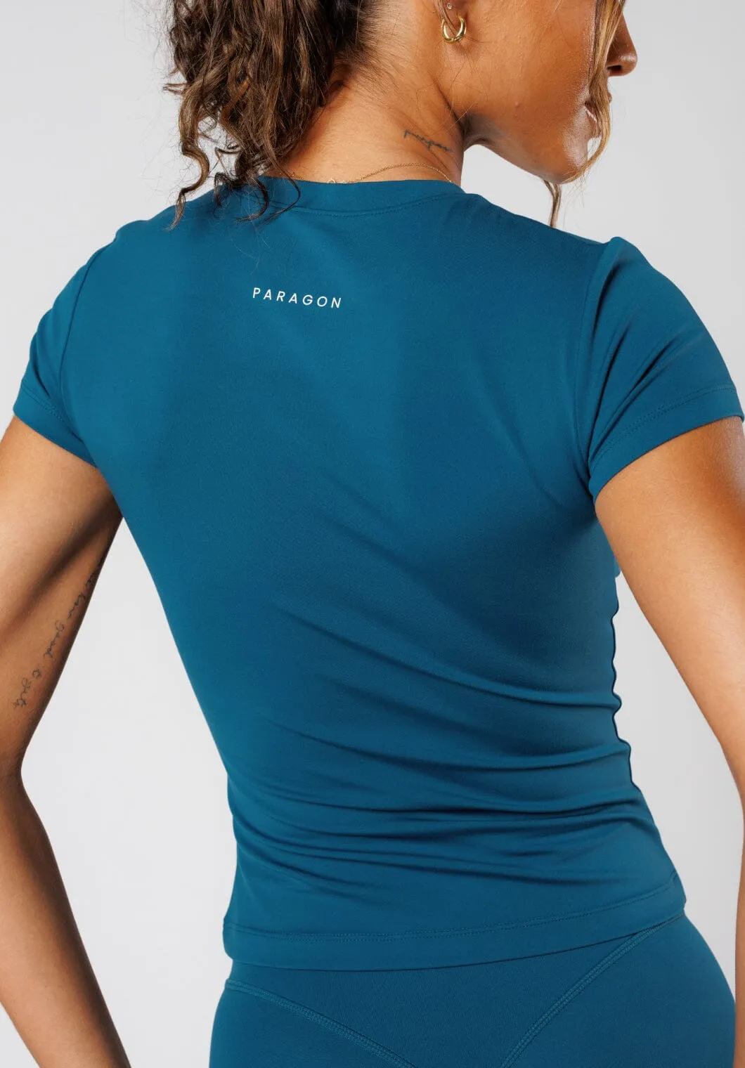Classic Fit Reluna? Full Length Short Sleeve Top Jewel