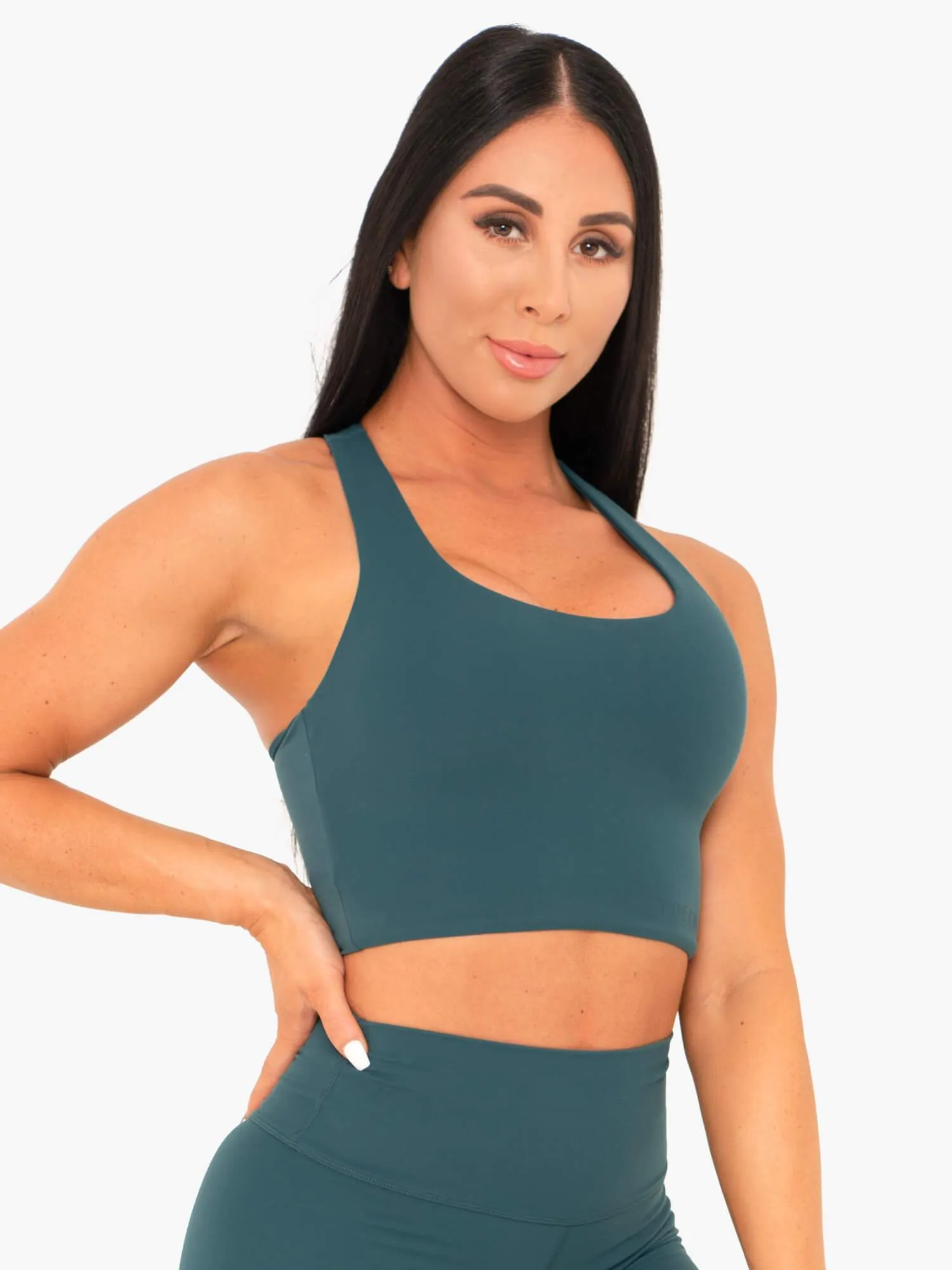 ventilation channels Soft Jersey NKD Sports Bra - Teal
