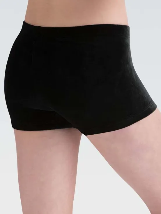 Velvet Micro Mini Workout Shorts Black Chill Look Sport Style Fit