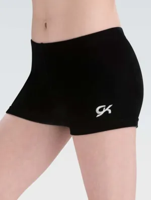 Velvet Micro Mini Workout Shorts Black Fitness Enthusiast