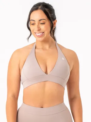Comfortable Wear NKD Halter Bra - Taupe