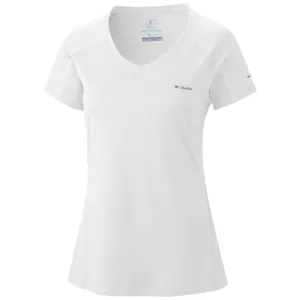 Everyday Chic Camping attire Columbia Women White Zero Rules Short Sleeve Shirt (Sun Protection)