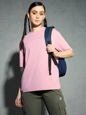 Comfortable Layering Women Printed Boxy Fit Round Neck T-shirt with COTFLEX