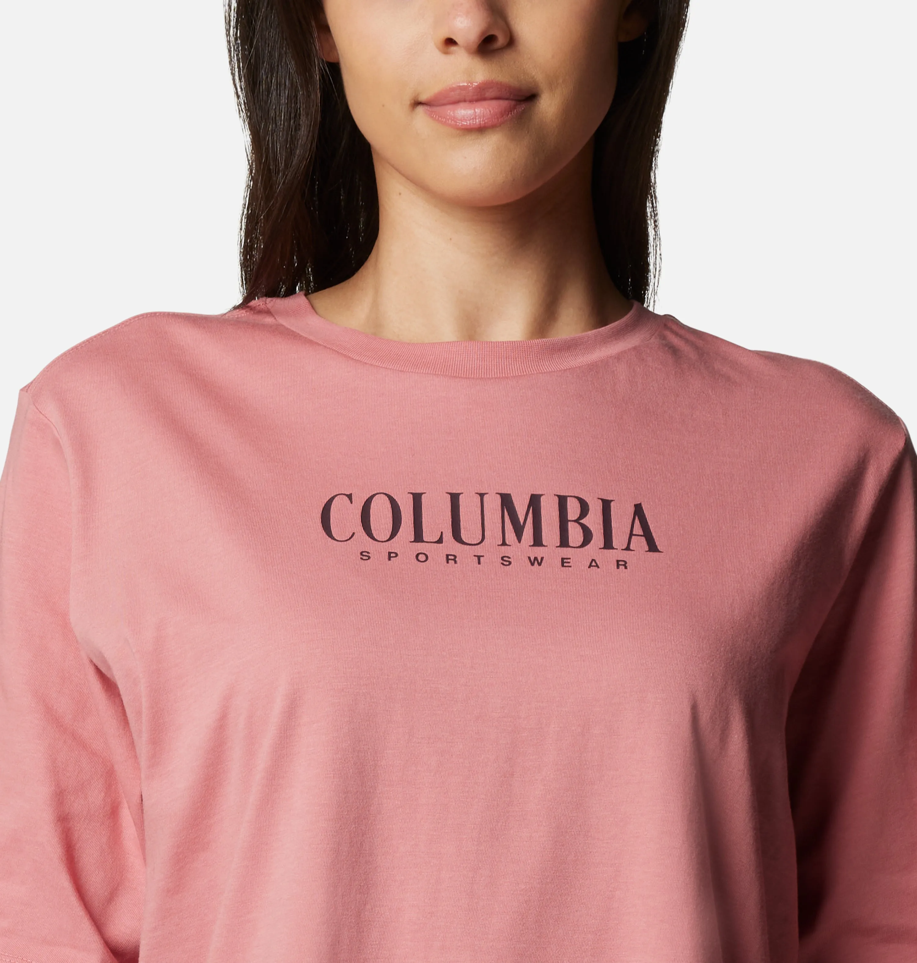 Columbia Women Pink North Cascades Relaxed Tee Comfy Layer Wear Trendy