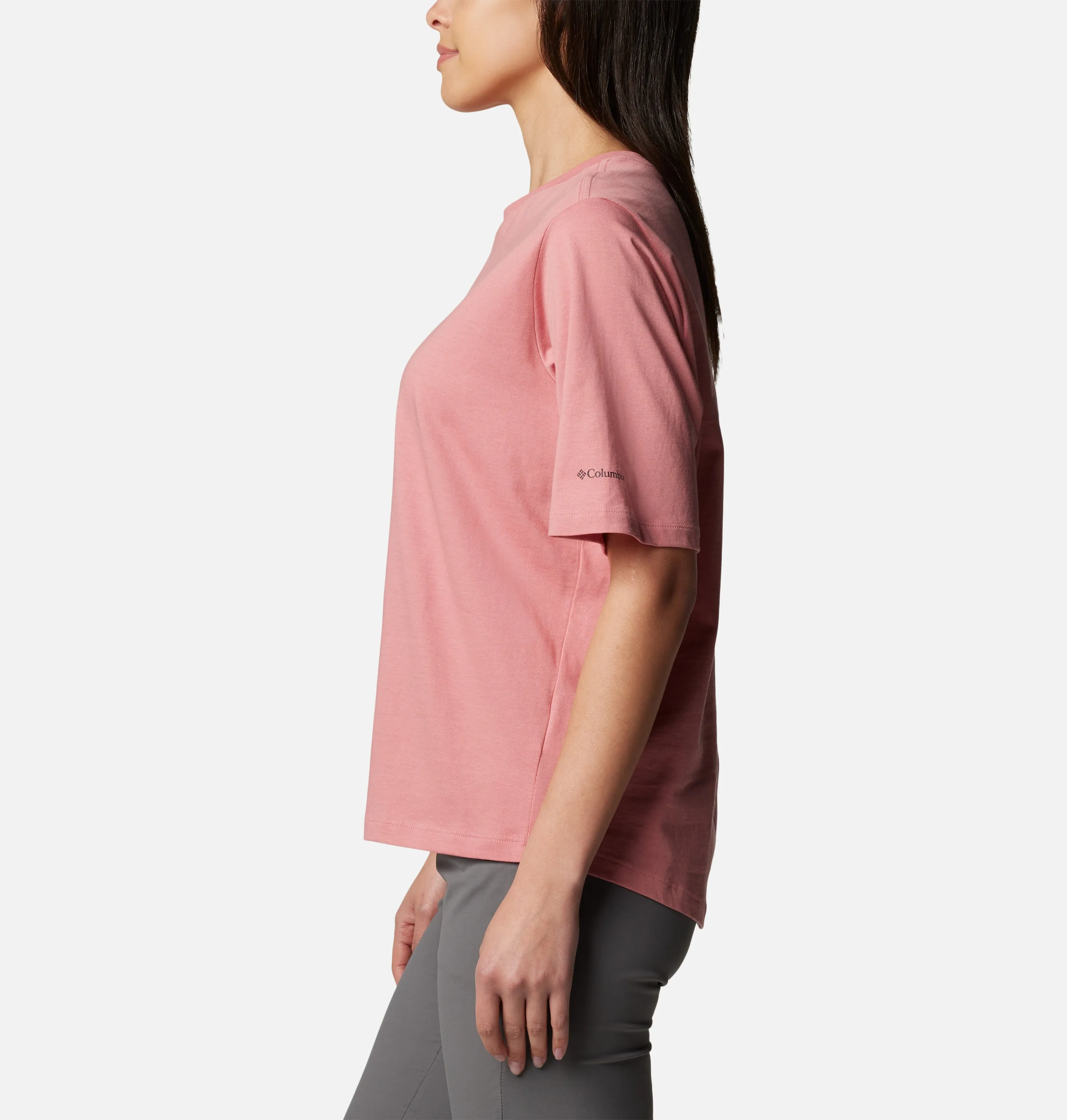 Columbia Women Pink North Cascades Relaxed Tee Trendy Top