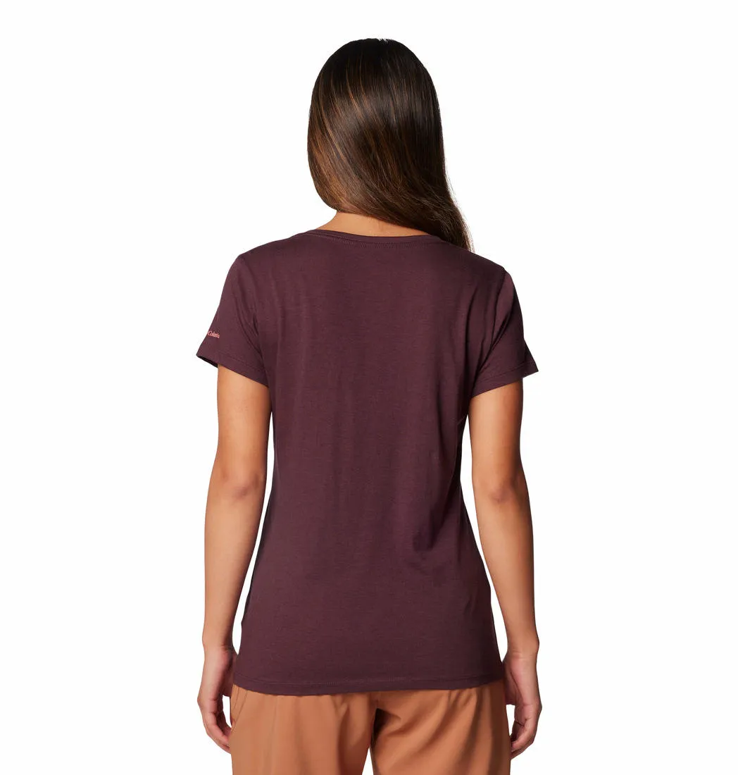 Columbia Women Red Daisy Days SS Graphic Tee Ethically Sourced Material Formal Occasion