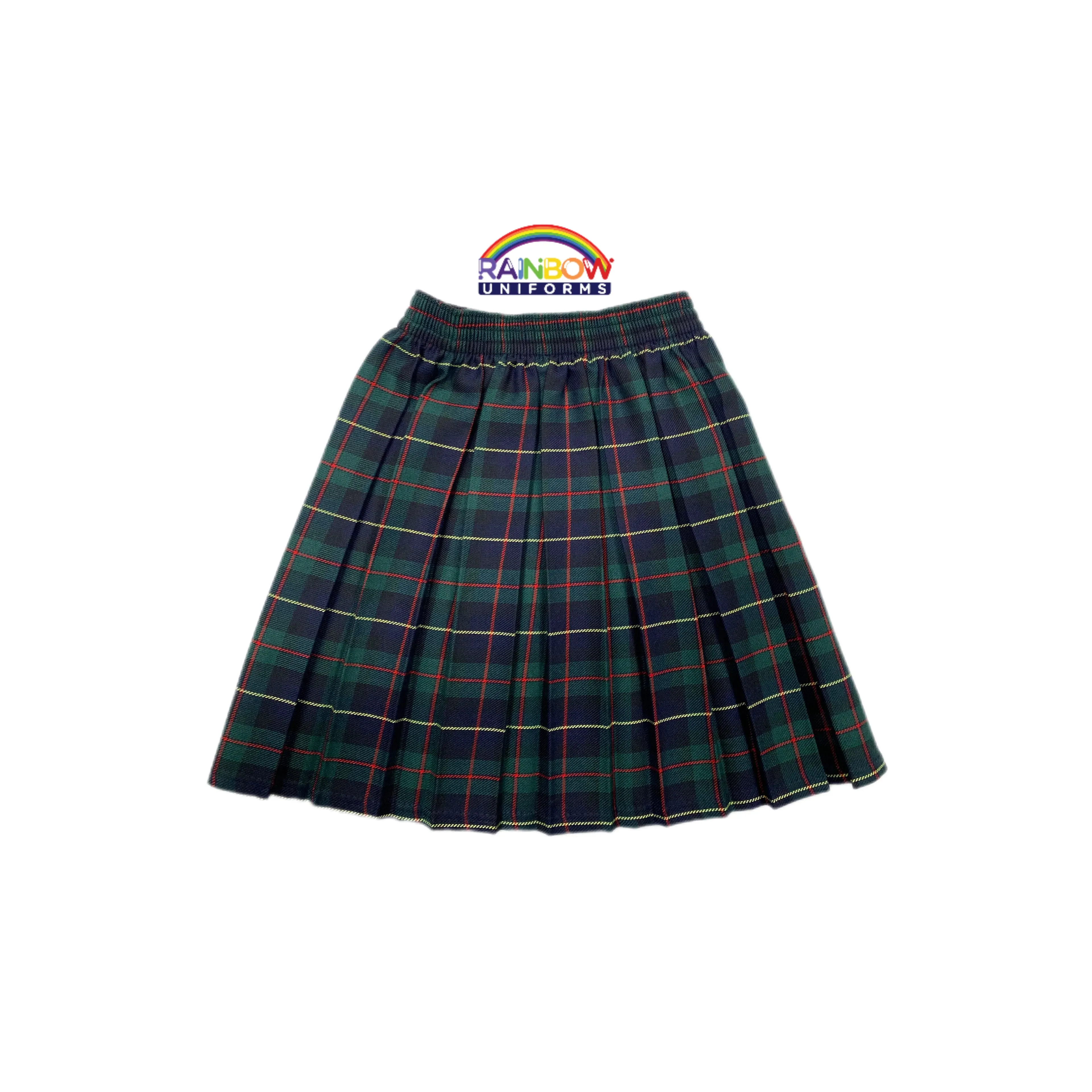 Green Tartan Skirts Runway Inspired Transitional Wear
