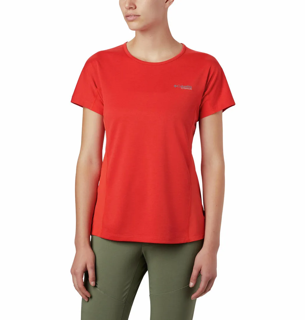 Columbia Women Orange W Irico Knit SS fade resistant color