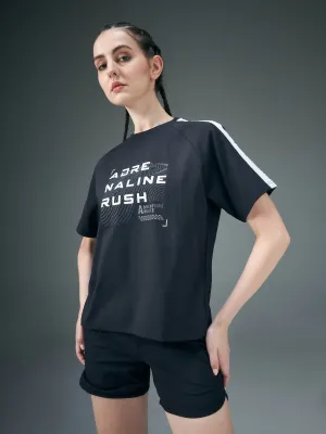 Women Printed Relaxed Fit Round Neck T-shirt with ELASTOPLUS Bohemian style Comfort Design