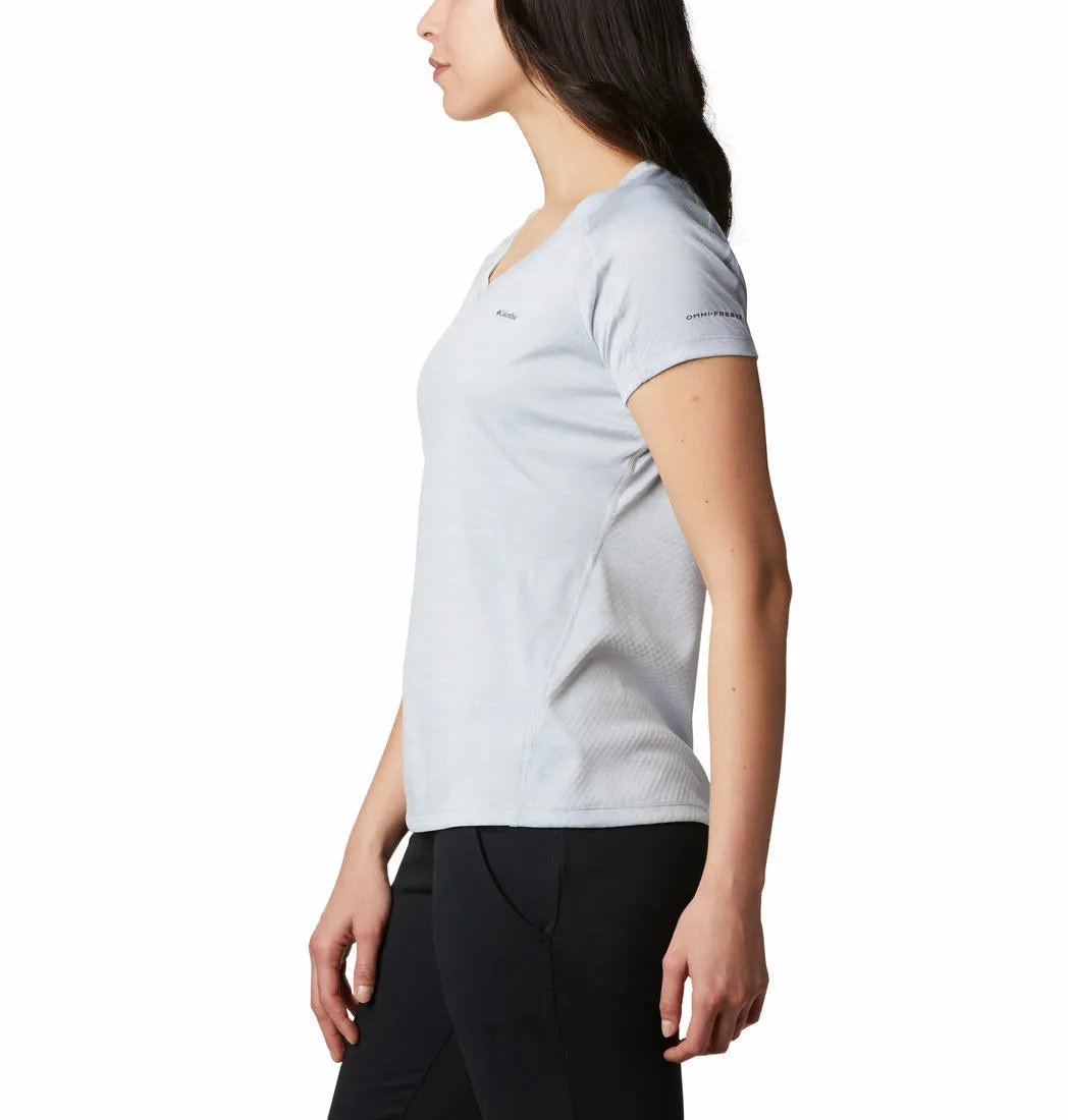 Columbia Women Grey Zero Rules Short Sleeve Shirt Lightweight Style Comfy Pieces