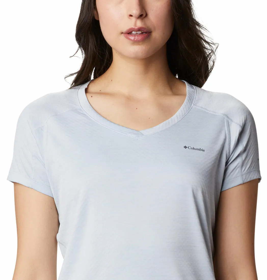 Fashionable Look Comfy and Soft Columbia Women Grey Zero Rules Short Sleeve Shirt