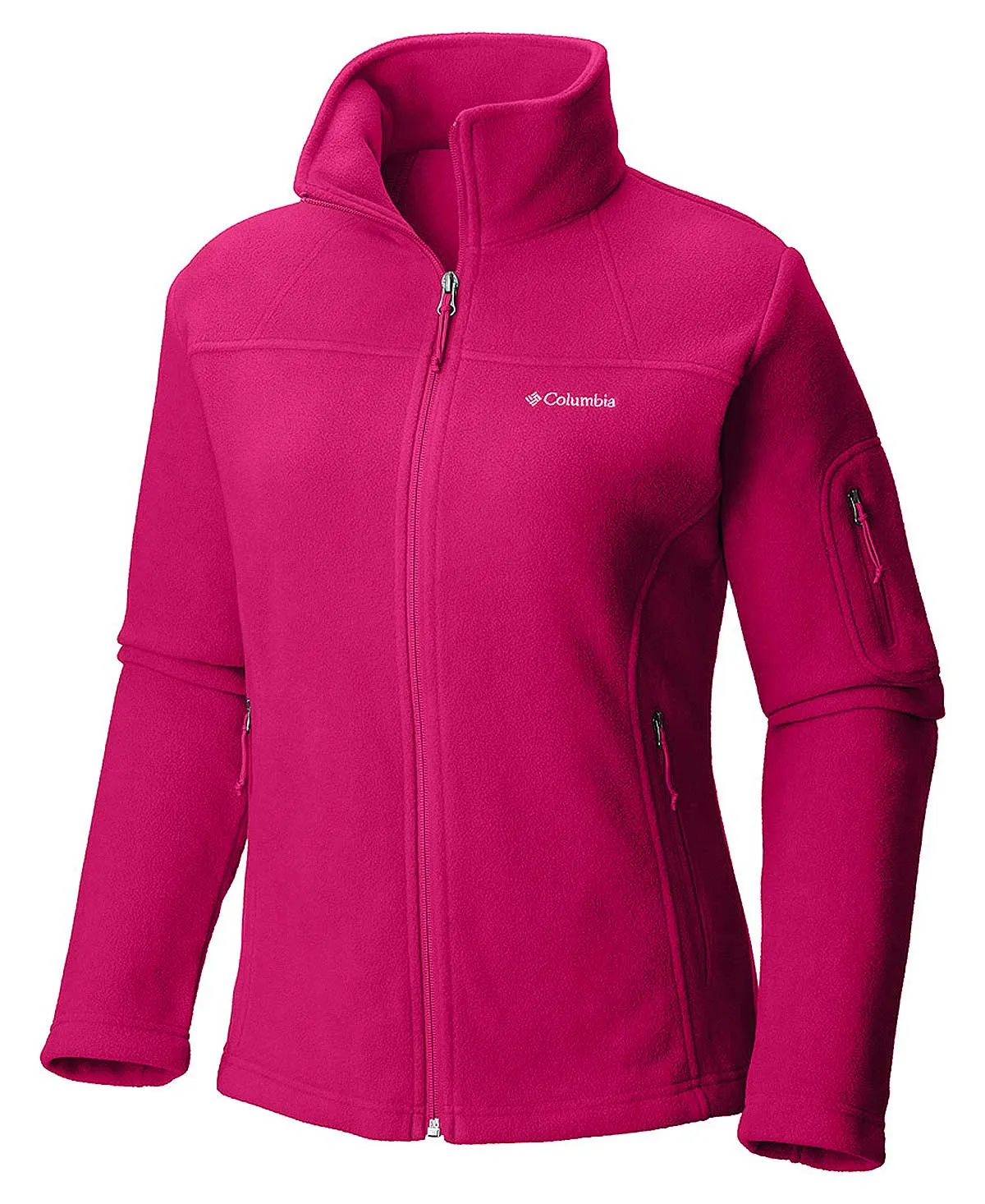 Active Commute Ultra Thin Insulation Columbia Women Red Fast Trek II Full Zip Fleece Jacket