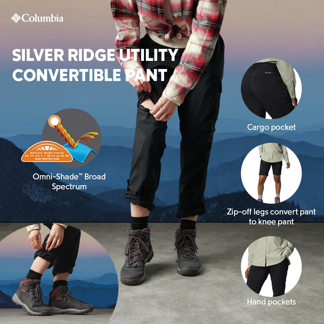 Layered Ventilation System Ultra Soft Lining Columbia Women Black Silver Ridge Utility Convertible Pant (Sun Protection)