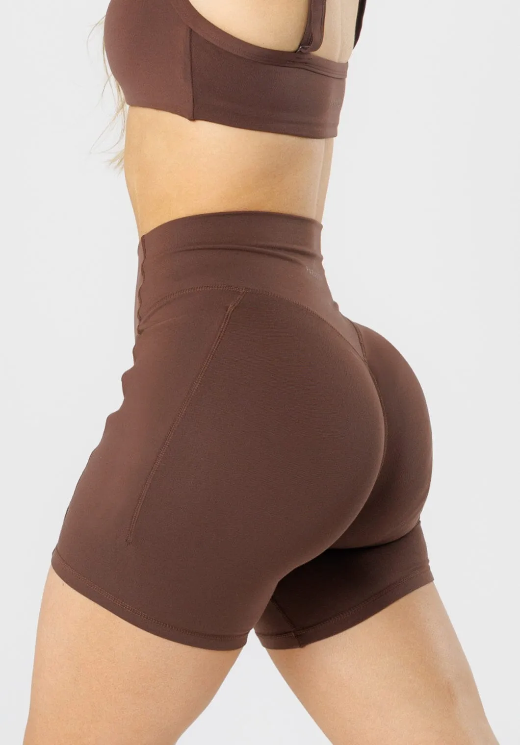 Stretch Woven Fabric MultiPocket Design Reluna Empower Sculptseam?  Plus Pocket Short 6?? Walnut