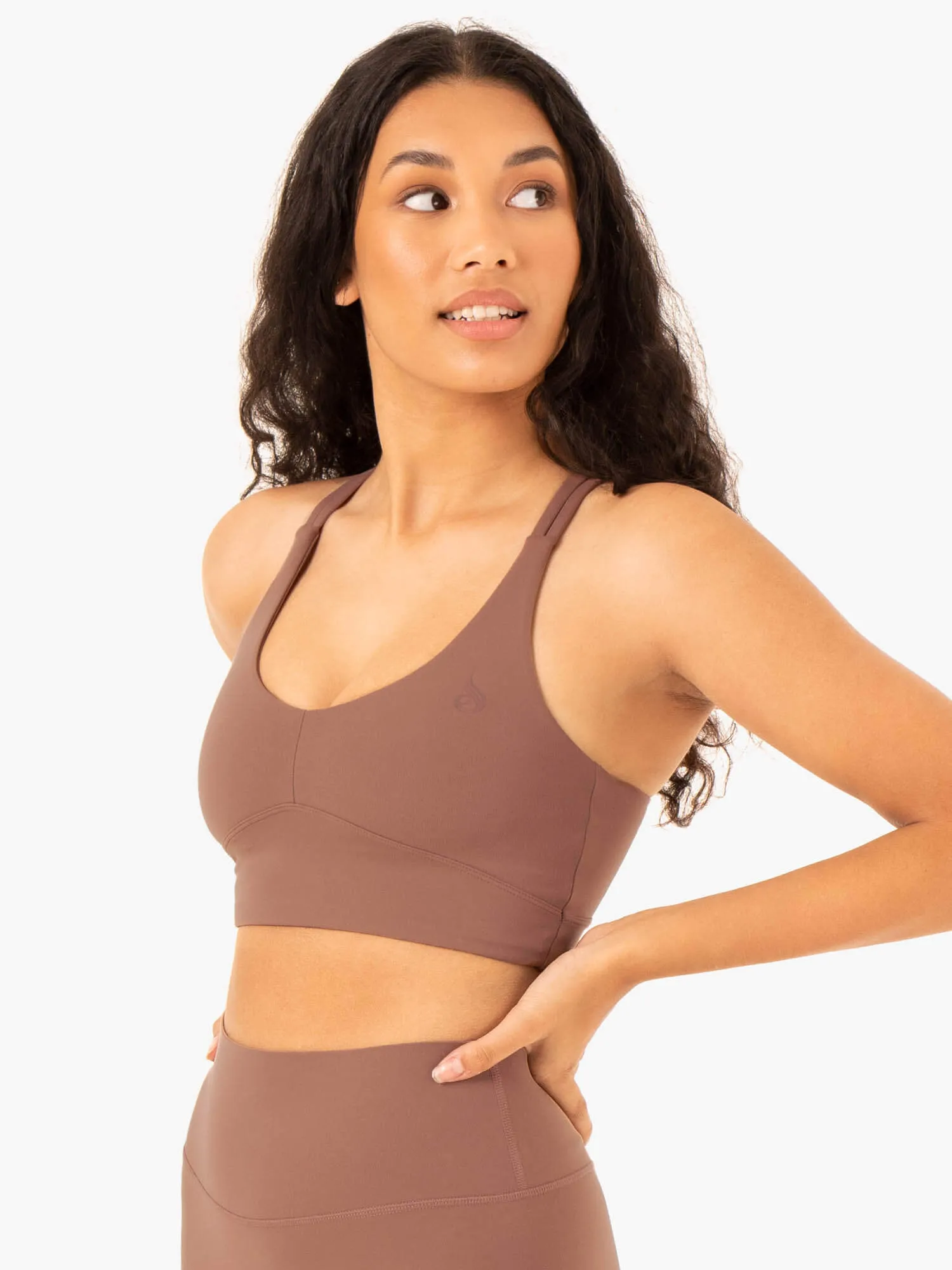 NKD Refine Sports Bra - Mocha Non Restrictive Band