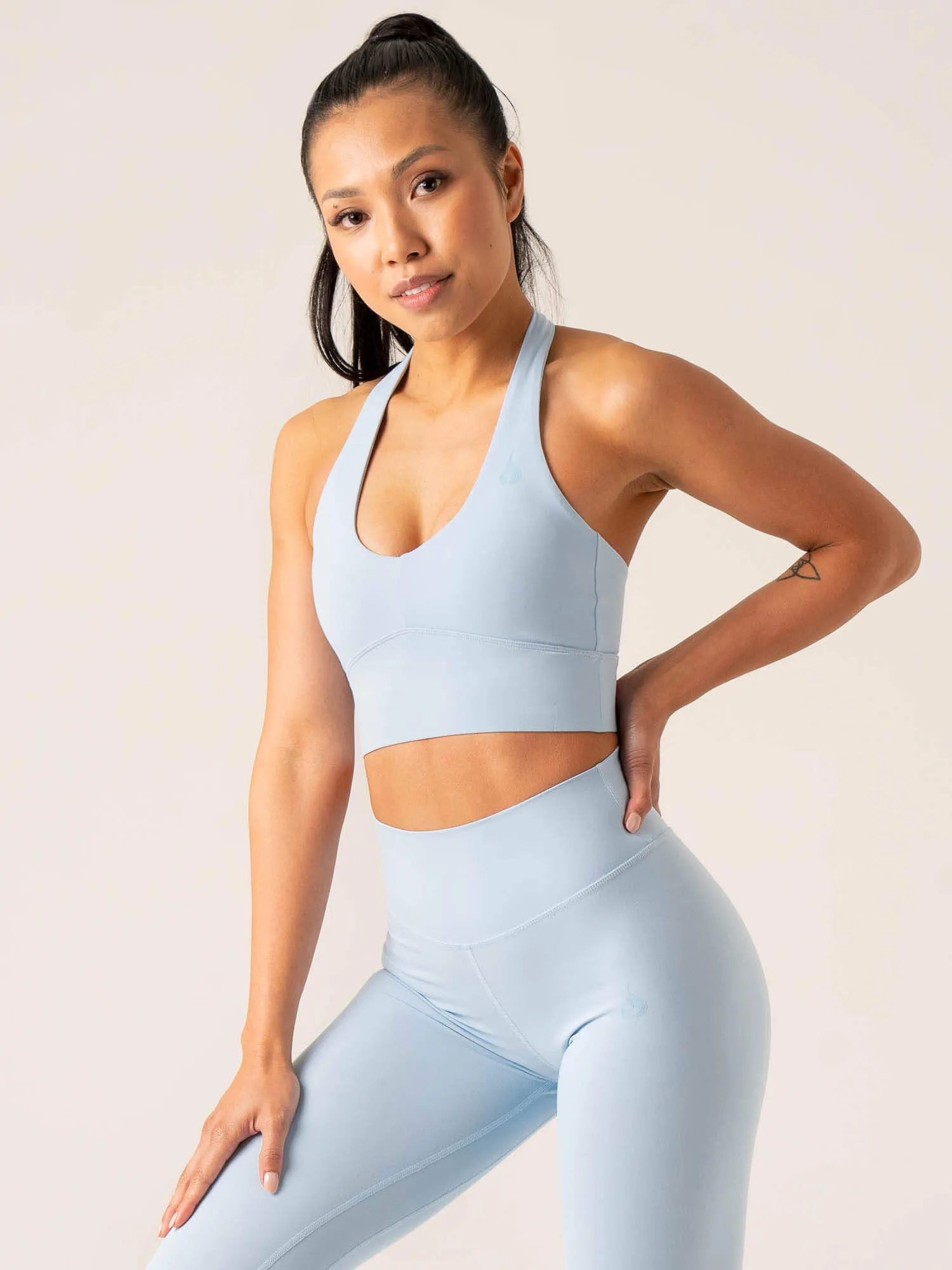 NKD Arch Halter Sports Bra - Baby Blue fitness enthusiasts Anti-static