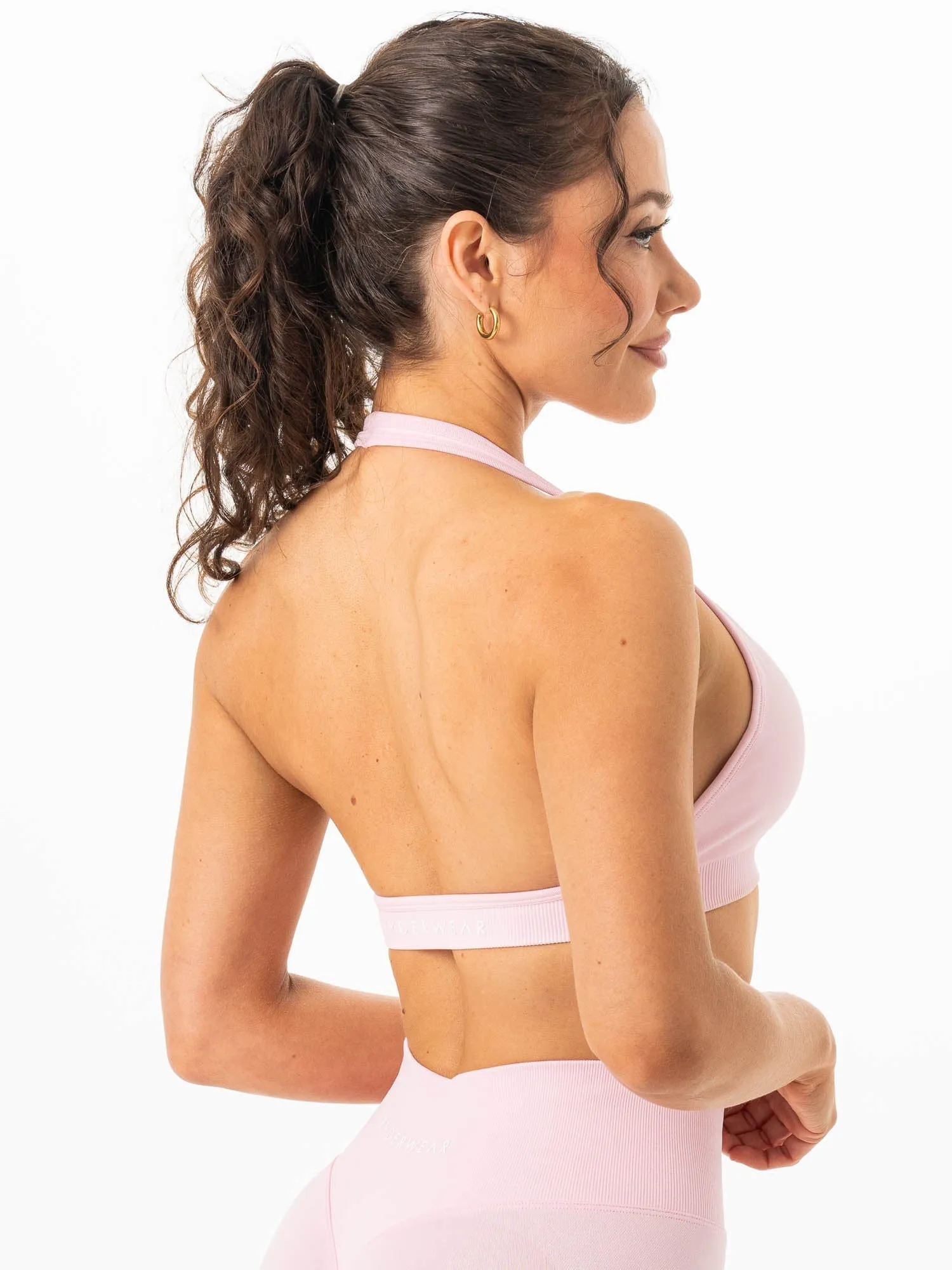 Sculpt Seamless Halter Bra - Blossom Invisible stitching seams