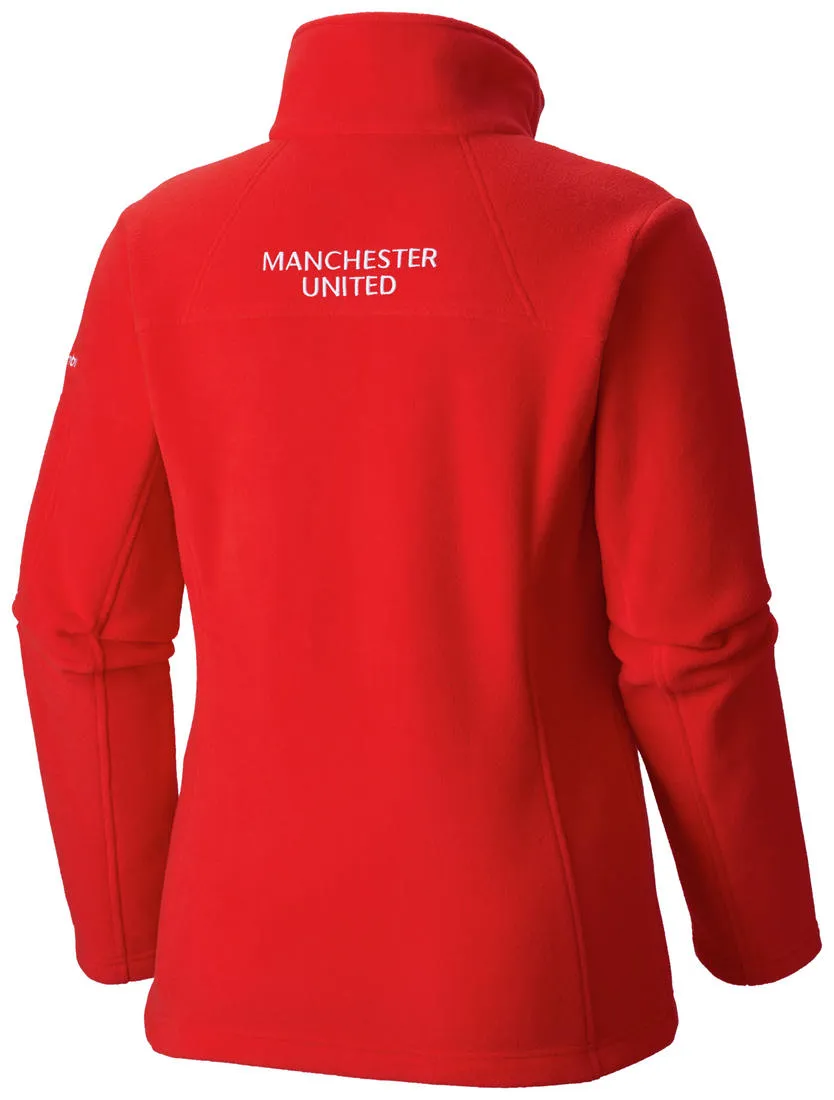 city lights Columbia Women Red Fast Trek II Full Zip Fleece Jacket