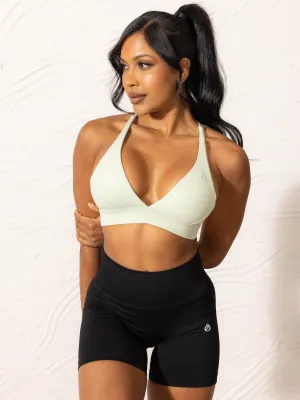 NKD Low Neck Sports Bra - Cucumber Easy Material Yellow sports outfit