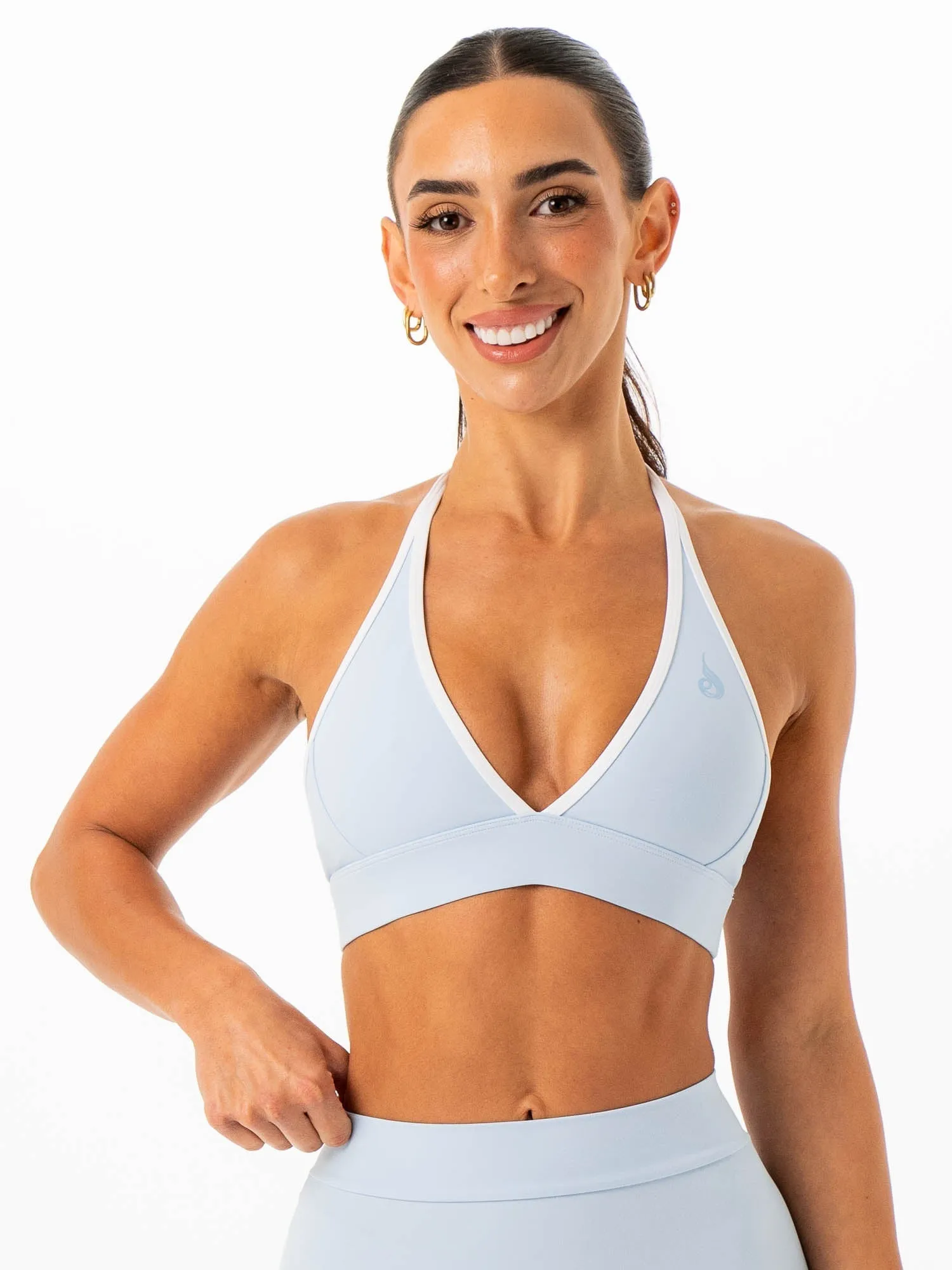 NKD Contrast Halter Bra - Sky Blue Padded