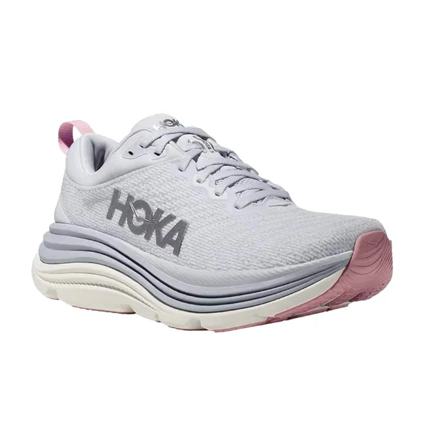 HOKA Women's Gaviota 5 Wide Grey Motion Control Arch afternoon running shoes