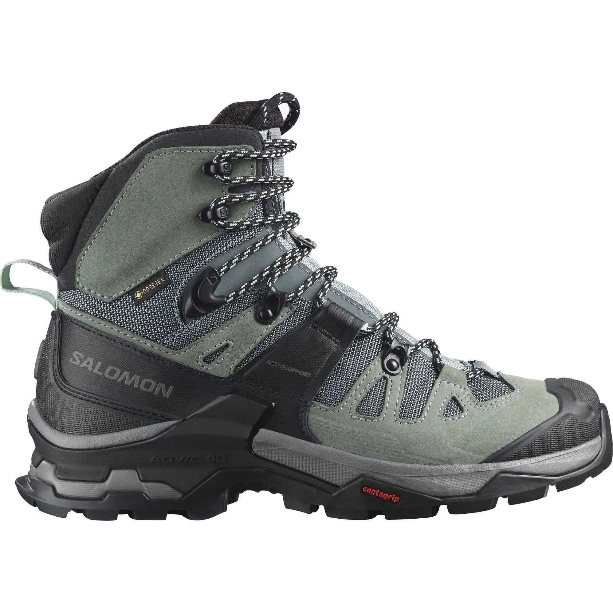 Ice Grip Feather Light Long Distance Salomon Quest 4 GORE-TEX Womens Walking Boots - Grey